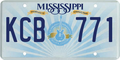 MS license plate KCB771
