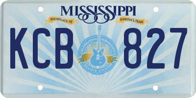 MS license plate KCB827
