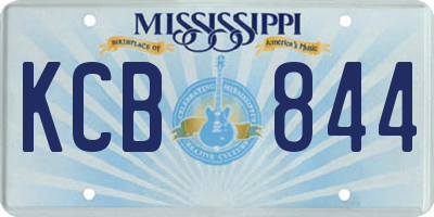 MS license plate KCB844