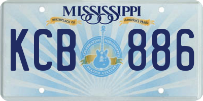 MS license plate KCB886