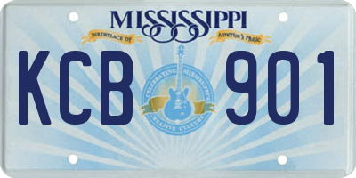 MS license plate KCB901
