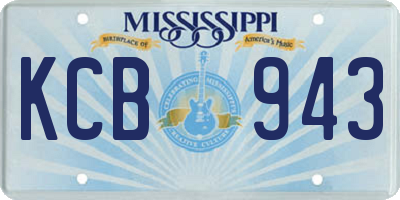 MS license plate KCB943