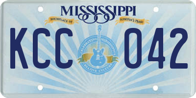 MS license plate KCC042