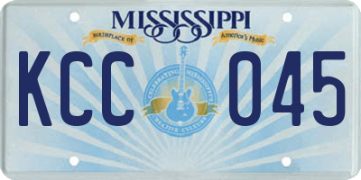 MS license plate KCC045