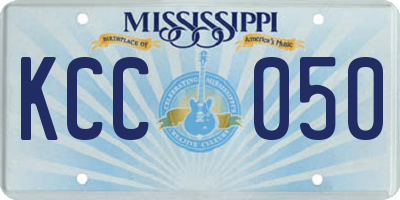 MS license plate KCC050