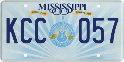 MS license plate KCC057