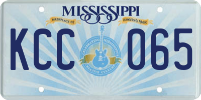 MS license plate KCC065
