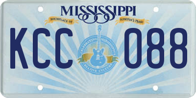 MS license plate KCC088
