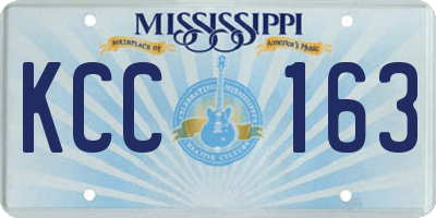MS license plate KCC163