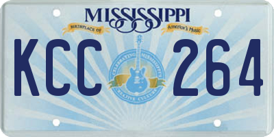 MS license plate KCC264