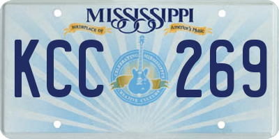 MS license plate KCC269