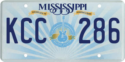 MS license plate KCC286