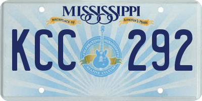 MS license plate KCC292