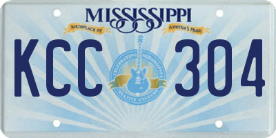 MS license plate KCC304