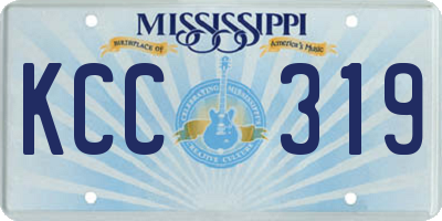MS license plate KCC319