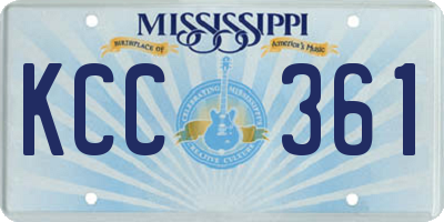MS license plate KCC361