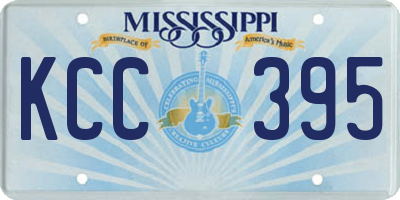 MS license plate KCC395