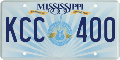 MS license plate KCC400