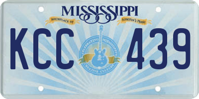 MS license plate KCC439