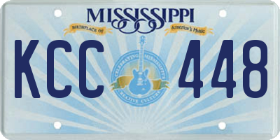 MS license plate KCC448