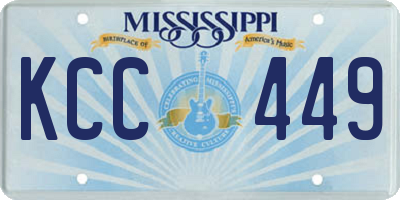 MS license plate KCC449