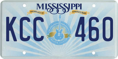 MS license plate KCC460