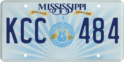 MS license plate KCC484