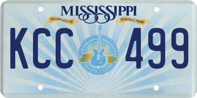 MS license plate KCC499