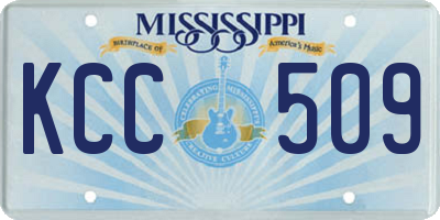 MS license plate KCC509