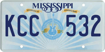 MS license plate KCC532