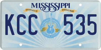 MS license plate KCC535