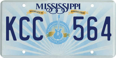MS license plate KCC564