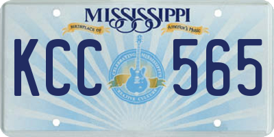 MS license plate KCC565
