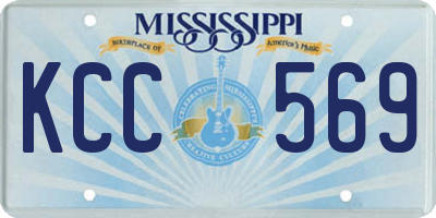 MS license plate KCC569
