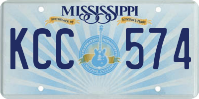 MS license plate KCC574