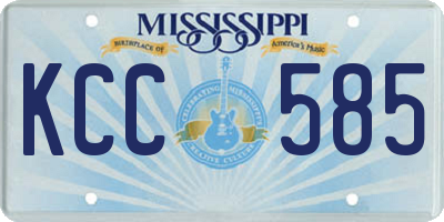 MS license plate KCC585