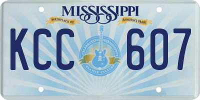 MS license plate KCC607