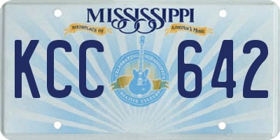 MS license plate KCC642