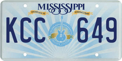 MS license plate KCC649