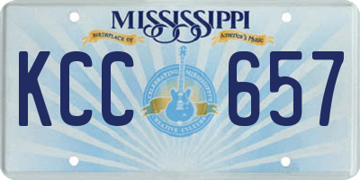 MS license plate KCC657
