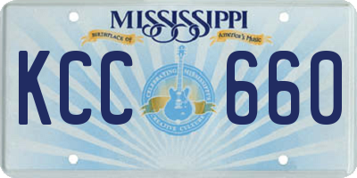 MS license plate KCC660
