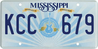 MS license plate KCC679