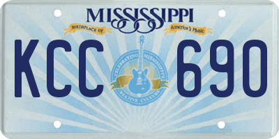 MS license plate KCC690