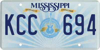 MS license plate KCC694