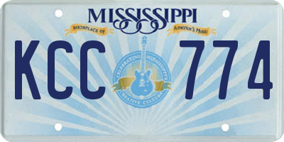 MS license plate KCC774