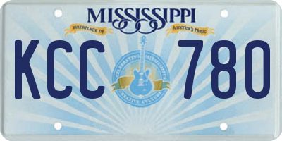 MS license plate KCC780