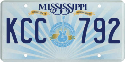 MS license plate KCC792