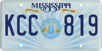 MS license plate KCC819