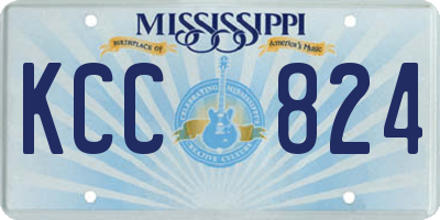 MS license plate KCC824