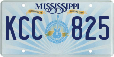 MS license plate KCC825